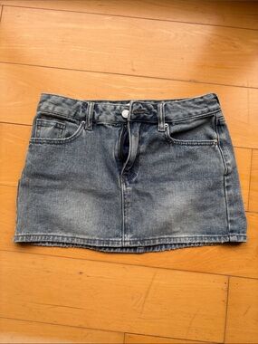PacSun Classic Washed Denim Mini Skirt